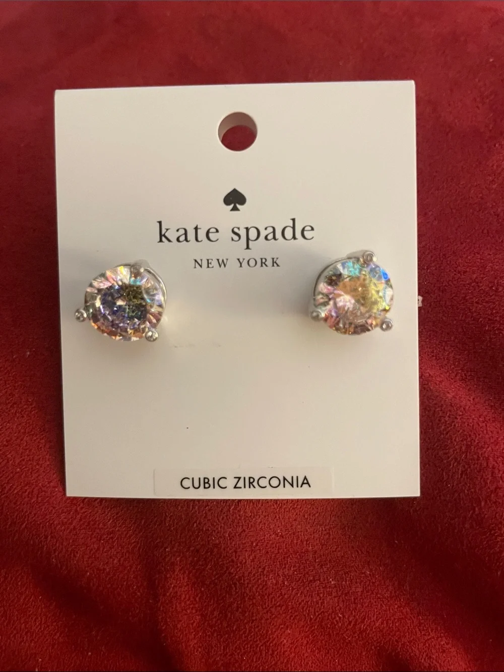 kate spade Cubic Zirconia Crystal Stud Earrings NWT